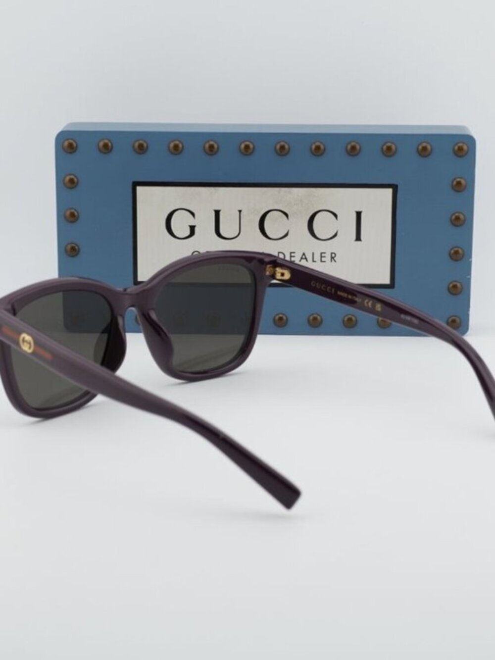 Gucci GG1984SK 004 Unisex Square Sunglasses - Violet / Grey - Picture 10 of 11
